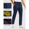 imageMAGCOMSEN Mens Casual Pants Straight Legs Flat Front Pants Waterproof Stretch Waist Trousers for GolfNavy