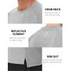 imageMAGCOMSEN Mens Dry Fit Shirts Mesh Short Sleeve Athletic Lightweight Workout Performance Hiking ShirtLightgray