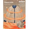 imageMAGCOMSEN Mens Flannel Shirt Fleece Lined Heavyweight Flannel Jacket Cotton Button Up Plaid Shirt Warm Winter CoatBlue Grey
