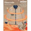 imageMAGCOMSEN Mens Flannel Shirt Fleece Lined Heavyweight Flannel Jacket Cotton Button Up Plaid Shirt Warm Winter CoatGrey Blue