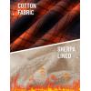 imageMAGCOMSEN Mens Flannel Shirt Fleece Lined Heavyweight Flannel Jacket Cotton Button Up Plaid Shirt Warm Winter CoatOrange