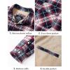 imageMAGCOMSEN Mens Flannel Shirt Fleece Lined Heavyweight Flannel Jacket Cotton Button Up Plaid Shirt Warm Winter CoatRed