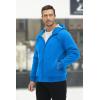 imageMAGCOMSEN Mens Fleece Hoodie Sherpa Jacket Full Zip Warm Fuzzy Windproof Winter Coats Hooded OutwearAzure