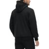 imageMAGCOMSEN Mens Fleece Hoodie Sherpa Jacket Full Zip Warm Fuzzy Windproof Winter Coats Hooded OutwearBlack