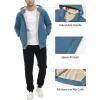 imageMAGCOMSEN Mens Fleece Hoodie Sherpa Jacket Full Zip Warm Fuzzy Windproof Winter Coats Hooded OutwearHaze Blue