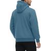 imageMAGCOMSEN Mens Fleece Hoodie Sherpa Jacket Full Zip Warm Fuzzy Windproof Winter Coats Hooded OutwearHaze Blue