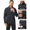imageMAGCOMSEN Mens Fleece Jacket Lightweight Full Zip Jackets Casual Soft Warm Winter Coats Zip Up Sweater with PocketsBlack Heather
