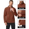 imageMAGCOMSEN Mens Fleece Jacket Lightweight Full Zip Jackets Casual Soft Warm Winter Coats Zip Up Sweater with PocketsBrick Red Heather