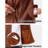 imageMAGCOMSEN Mens Fleece Jacket Lightweight Full Zip Jackets Casual Soft Warm Winter Coats Zip Up Sweater with PocketsBrick Red Heather