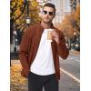 imageMAGCOMSEN Mens Fleece Jacket Lightweight Full Zip Jackets Casual Soft Warm Winter Coats Zip Up Sweater with PocketsBrick Red Heather