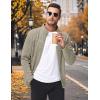 imageMAGCOMSEN Mens Fleece Jacket Lightweight Full Zip Jackets Casual Soft Warm Winter Coats Zip Up Sweater with PocketsKhaki Heather