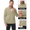 imageMAGCOMSEN Mens Fleece Jacket Lightweight Full Zip Jackets Casual Soft Warm Winter Coats Zip Up Sweater with PocketsLight Yellow Heather