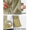imageMAGCOMSEN Mens Fleece Jacket Lightweight Full Zip Jackets Casual Soft Warm Winter Coats Zip Up Sweater with PocketsLight Yellow Heather
