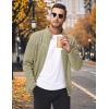 imageMAGCOMSEN Mens Fleece Jacket Lightweight Full Zip Jackets Casual Soft Warm Winter Coats Zip Up Sweater with PocketsLight Yellow Heather
