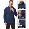 imageMAGCOMSEN Mens Fleece Jacket Lightweight Full Zip Jackets Casual Soft Warm Winter Coats Zip Up Sweater with PocketsNavy Blue Heather