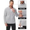 imageMAGCOMSEN Mens Fleece Jacket Lightweight Full Zip Jackets Casual Soft Warm Winter Coats Zip Up Sweater with PocketsWhite Heather