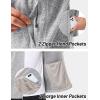 imageMAGCOMSEN Mens Fleece Jacket Lightweight Full Zip Jackets Casual Soft Warm Winter Coats Zip Up Sweater with PocketsWhite Heather