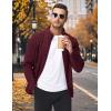 imageMAGCOMSEN Mens Fleece Jacket Lightweight Full Zip Jackets Casual Soft Warm Winter Coats Zip Up Sweater with PocketsWine Red Heather