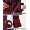 imageMAGCOMSEN Mens Fleece Jacket Lightweight Full Zip Jackets Casual Soft Warm Winter Coats Zip Up Sweater with PocketsWine Red Heather