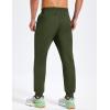 imageMAGCOMSEN Mens Fleece Joggers with Pockets Winter Warm Pants Workout Athletic Gym Sweatpants for MenArmy Green
