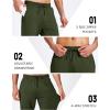 imageMAGCOMSEN Mens Fleece Joggers with Pockets Winter Warm Pants Workout Athletic Gym Sweatpants for MenArmy Green