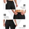 imageMAGCOMSEN Mens Fleece Joggers with Pockets Winter Warm Pants Workout Athletic Gym Sweatpants for MenBlack