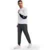 imageMAGCOMSEN Mens Fleece Joggers with Pockets Winter Warm Pants Workout Athletic Gym Sweatpants for MenDark Grey