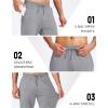 imageMAGCOMSEN Mens Fleece Joggers with Pockets Winter Warm Pants Workout Athletic Gym Sweatpants for MenLight Grey