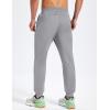 imageMAGCOMSEN Mens Fleece Joggers with Pockets Winter Warm Pants Workout Athletic Gym Sweatpants for MenLight Grey