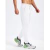 imageMAGCOMSEN Mens Fleece Joggers with Pockets Winter Warm Pants Workout Athletic Gym Sweatpants for MenWhite