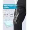 imageMAGCOMSEN Mens Fleece Lined Sweatpants with Zipper Pockets Athletic Workout Running Winter Water Resistant PantsBlack