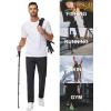 imageMAGCOMSEN Mens Fleece Lined Sweatpants with Zipper Pockets Athletic Workout Running Winter Water Resistant PantsBlack