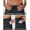 imageMAGCOMSEN Mens Fleece Lined Sweatpants with Zipper Pockets Athletic Workout Running Winter Water Resistant PantsBlack