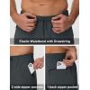imageMAGCOMSEN Mens Fleece Lined Sweatpants with Zipper Pockets Athletic Workout Running Winter Water Resistant PantsDark Grey