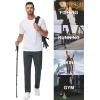 imageMAGCOMSEN Mens Fleece Lined Sweatpants with Zipper Pockets Athletic Workout Running Winter Water Resistant PantsDark Grey
