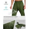 imageMAGCOMSEN Mens Fleece Lined Winter Warm Pants Water Resistant Workout Athletic Casual Sweatpants with 3 Zipper PocketsArmy Green