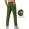 imageMAGCOMSEN Mens Fleece Lined Winter Warm Pants Water Resistant Workout Athletic Casual Sweatpants with 3 Zipper PocketsArmy Green