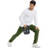 imageMAGCOMSEN Mens Fleece Lined Winter Warm Pants Water Resistant Workout Athletic Casual Sweatpants with 3 Zipper PocketsArmy Green