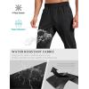 imageMAGCOMSEN Mens Fleece Lined Winter Warm Pants Water Resistant Workout Athletic Casual Sweatpants with 3 Zipper PocketsBlack