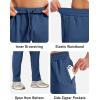 imageMAGCOMSEN Mens Fleece Lined Winter Warm Pants Water Resistant Workout Athletic Casual Sweatpants with 3 Zipper PocketsBlue Grey