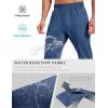 imageMAGCOMSEN Mens Fleece Lined Winter Warm Pants Water Resistant Workout Athletic Casual Sweatpants with 3 Zipper PocketsBlue Grey