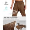 imageMAGCOMSEN Mens Fleece Lined Winter Warm Pants Water Resistant Workout Athletic Casual Sweatpants with 3 Zipper PocketsBrown