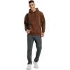 imageMAGCOMSEN Mens Fleece Lined Winter Warm Pants Water Resistant Workout Athletic Casual Sweatpants with 3 Zipper PocketsDark Grey