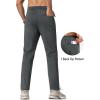 imageMAGCOMSEN Mens Fleece Lined Winter Warm Pants Water Resistant Workout Athletic Casual Sweatpants with 3 Zipper PocketsDark Grey