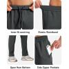 imageMAGCOMSEN Mens Fleece Lined Winter Warm Pants Water Resistant Workout Athletic Casual Sweatpants with 3 Zipper PocketsDark Grey