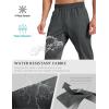 imageMAGCOMSEN Mens Fleece Lined Winter Warm Pants Water Resistant Workout Athletic Casual Sweatpants with 3 Zipper PocketsDark Grey