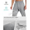 imageMAGCOMSEN Mens Fleece Lined Winter Warm Pants Water Resistant Workout Athletic Casual Sweatpants with 3 Zipper PocketsLight Grey