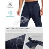 imageMAGCOMSEN Mens Fleece Lined Winter Warm Pants Water Resistant Workout Athletic Casual Sweatpants with 3 Zipper PocketsNavy