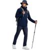 imageMAGCOMSEN Mens Fleece Lined Winter Warm Pants Water Resistant Workout Athletic Casual Sweatpants with 3 Zipper PocketsNavy