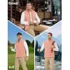 imageMAGCOMSEN Mens Fleece Vest Lightweight Zip Up Winter Vests Outerwear Warm Polar Sleeveless Jacket with Pockets Casual GolfApricot